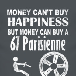 Money Cant Buy Happiness 1967 Pontiac Parisienne Dark Distressed T Shi