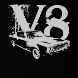 1971 AMC  MATADOR Side White Graphic V8 T Shirt