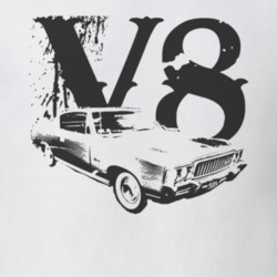 1971 AMC  MATADOR Side Black Graphic V8 T Shirt