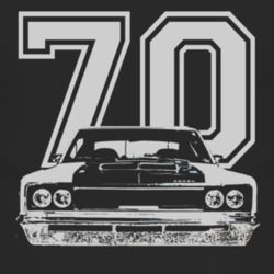 1970 AMC REBEL Grill White Graphic Year T Shirt