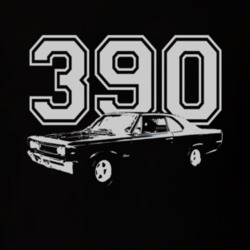 1970 AMC REBEL Side White Graphic Engine Size T Shirt