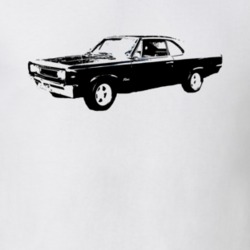 1970 AMC REBEL Side View Black Graphic Light T Shirt
