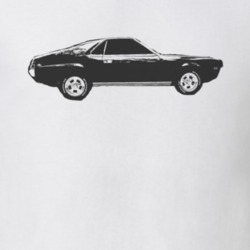 1968 AMC AMX Side Black Graphic Light T Shirt