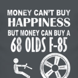 Money Cant Buy Happiness 1968 Oldsmobile Olds F-85 Dark Distressed T S