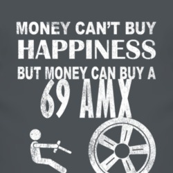 Money Cant Buy Happiness 1969 AMC AMX Dark Distressed T Shirt