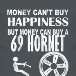 Money Cant Buy Happiness 1969 AMC HORNET Dark Distressed T Shirt