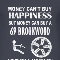 Money Cant Buy Happiness 1969 Chevy Brookwood Dark Distressed T Shirt