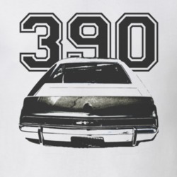 1970 AMC AMX Rear Black Graphic Engine Size Light T Shirt