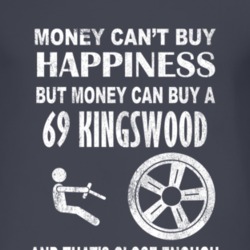 Money Cant Buy Happiness 1969 Chevy Kingswood Dark Distressed T Shirt