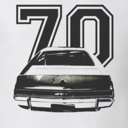 1970 AMC AMX Rear Black Graphic Year Light T Shirt