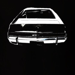 1970 AMC AMX Rear White Graphic Dark T Shirt