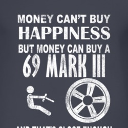 Money Cant Buy Happiness 1969 Lincoln Mark III Dark Distressed T Shirt