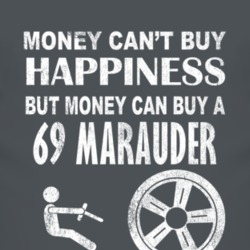 Money Cant Buy Happiness 1969 MERCURY MARAUDER Dark Distressed T Shirt