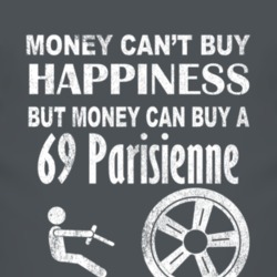 Money Cant Buy Happiness 1969 Pontiac Parisienne Dark Distressed T Shi