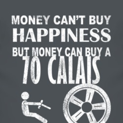 Money Cant Buy Happiness 1970 Cadillac Calais Dark Distressed T Shirt
