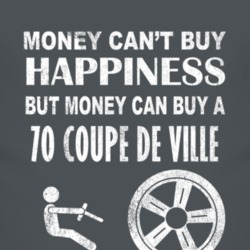 Money Cant Buy Happiness 1970 Cadillac Coupe De Ville Dark Distressed 