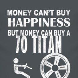 Money Cant Buy Happiness 1970 Chevy Titan Dark Distressed T Shirt