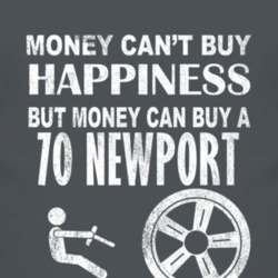 Money Cant Buy Happiness 1970 Chrysler Newport Dark Distressed T Shirt