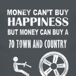 Money Cant Buy Happiness 1970 Chrysler Town and Country Dark Distresse