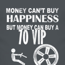 Money Cant Buy Happiness 1970 Chrysler VIP Dark Distressed T Shirt