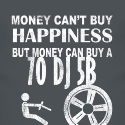 Money Cant Buy Happiness 1970 DJ 5B Dark Distressed T Shirt