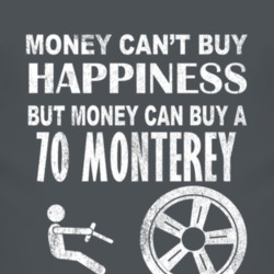 Money Cant Buy Happiness 1970 MERCURY MONTEREY Dark Distressed T Shirt