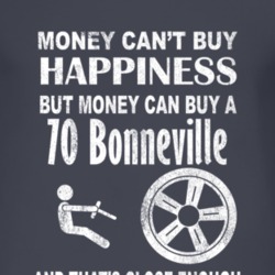 Money Cant Buy Happiness 1970 Pontiac Bonneville Dark Distressed T Shi