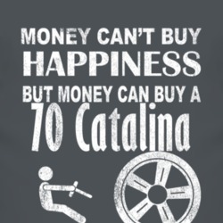 Money Cant Buy Happiness 1970 Pontiac Catalina Dark Distressed T Shirt