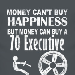 Money Cant Buy Happiness 1970 Pontiac Executive Dark Distressed T Shir