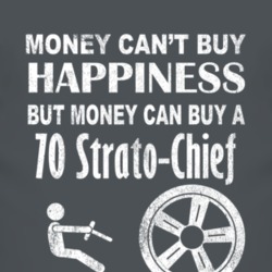Money Cant Buy Happiness 1970 Pontiac Strato-Chief Dark Distressed T S