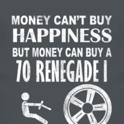 Money Cant Buy Happiness 1970 Renegade I Dark Distressed T Shirt