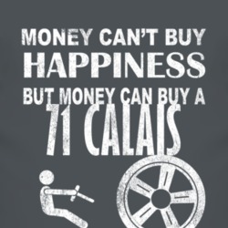 Money Cant Buy Happiness 1971 Cadillac Calais Dark Distressed T Shirt