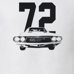 1972 Challenger Grill View With Year Light Color T Shirt