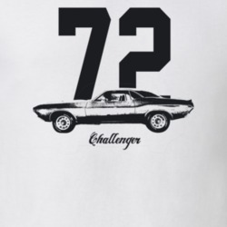 1972 Challenger Side View With Year And Model Light Color T Shirt