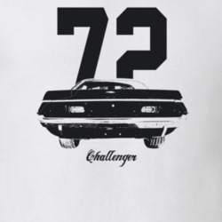 1972 Challenger Rear View With Year And Model Light Color T Shirt