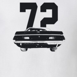 1972 Challenger Rear View With Year Light Color T Shirt