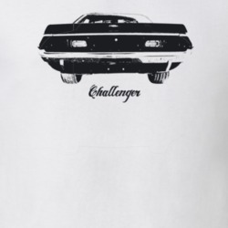 1972 Challenger Rear View With Model Light Color T Shirt