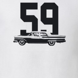 1959 Galaxie Side View With Year Light Color T Shirt