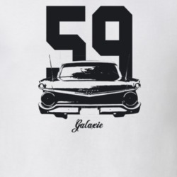 1959 Galaxie Rear View With Year And Model Light Color T Shirt