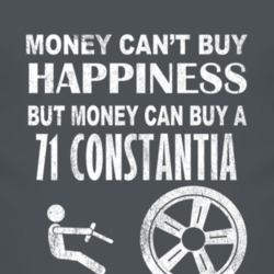 Money Cant Buy Happiness 1971 Chevy Constantia Dark Distressed T Shirt