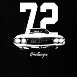 1972 Challenger Grill View With Year And Model Dark Color T Shirt