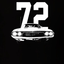 1972 Challenger Grill View With Year Dark Color T Shirt