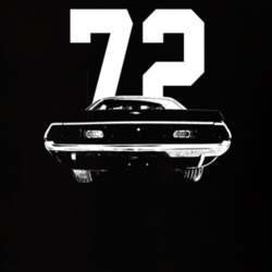 1972 Challenger Rear View With Year Dark Color T Shirt