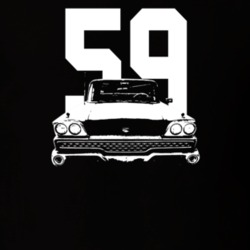1959 Galaxie Grill View With Year Dark Color T Shirt