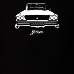 1959 Galaxie Grill View With Model Dark Color T Shirt