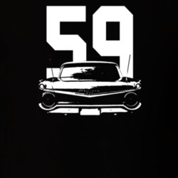 1959 Galaxie Rear View With Year Dark Color T Shirt