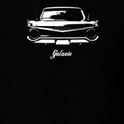 1959 Galaxie Rear View With Model Dark Color T Shirt
