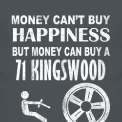 Money Cant Buy Happiness 1971 Chevy Kingswood Dark Distressed T Shirt