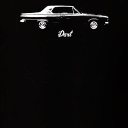 1964 Dart Side View With Model Dark Color T Shirt