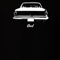 1964 Dart Rear View With Model Dark Color T Shirt